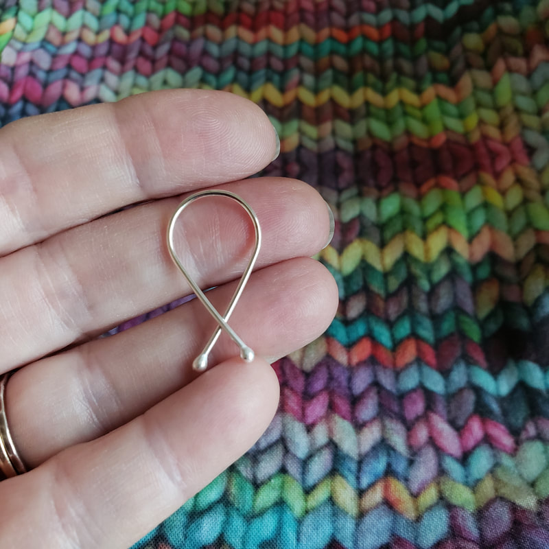 Sterling silver stitch markers for knitting and crochet