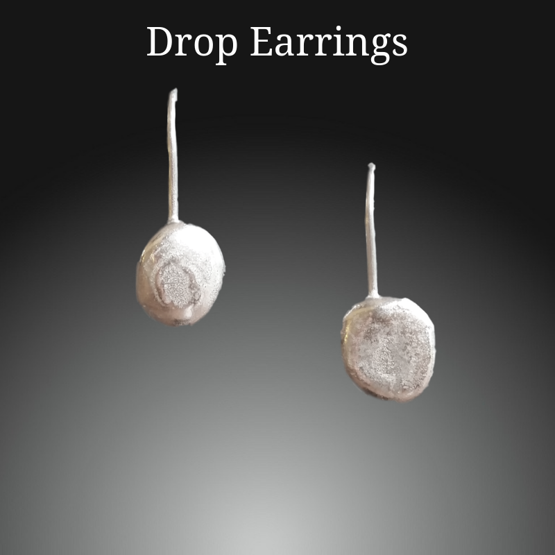sterling silver long drop dangle earrings